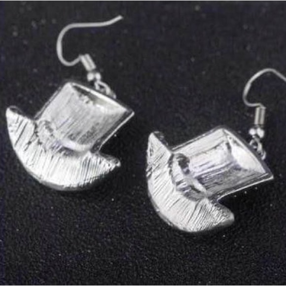 New Beautiful Patriotic Uncle Sams Rhinestone Hat Dangle Earrings - Picture 3 of 4